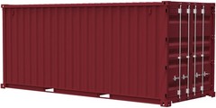 Fujimi 1/24 SHIPPING CONTAINER 20FT Plastic Model Kit -MAROON-