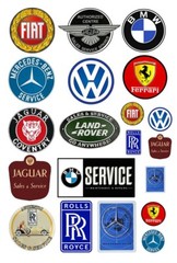1:87 HO scale model imported car automobile sales service signs