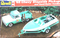 Revell 1/25 1965 Chevy Stepside Pickup Hemi Hydro Combo Vintage Model Kit Japan