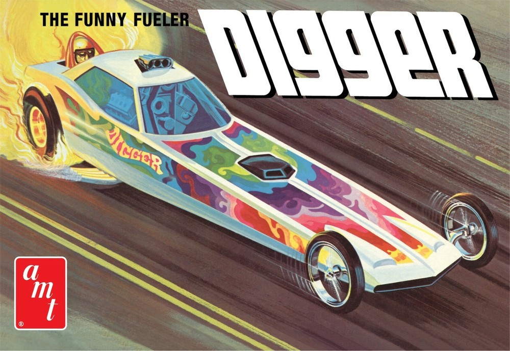 1:25 AMT THE FUNNY FUELER DIGGER DRAGSTER Drag Car Plastic Model Kit *MISB*