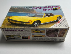 Vintage Revell Porsche 914 Yellow 1/25 Scale Plastic Model Kit S-3104 1973 As Is