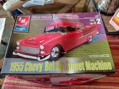 New Open Box AMT 1955 Chevy Bel Air Street Machine 1/25th Kit #38353 ShipsFREE!
