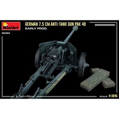 Miniart #35394 1/35 German 7.5cm Anti-Tank Gun PaK 40. Early Prod
