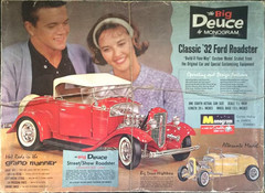 Monogram PC88 32 Ford The Big Deuce Parts Kitbash Chrome Engine Part #113