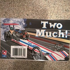 AMT Model King Two Much! Twin-Engine Dragster 1:25 Plastic Kit #21489P