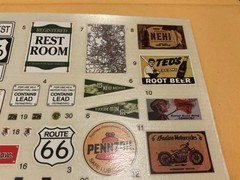 1 24 scale model parts Hi way Scene 37 Ford Decal Set Only