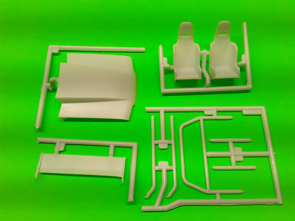 90 1990 Mustang 5.0 Knotchback LX 1/25 Race Car Drag Cowl Hood Spoiler Seat Cage