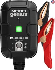 NOCO GENIUS1: 1A 6V/12V Smart Battery Charger ? Automatic Maintainer, Trickle