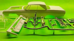 1964 Plymouth Belvedere 1/25 Hood Body Glass Windshield Bumpers Taillight Chrome