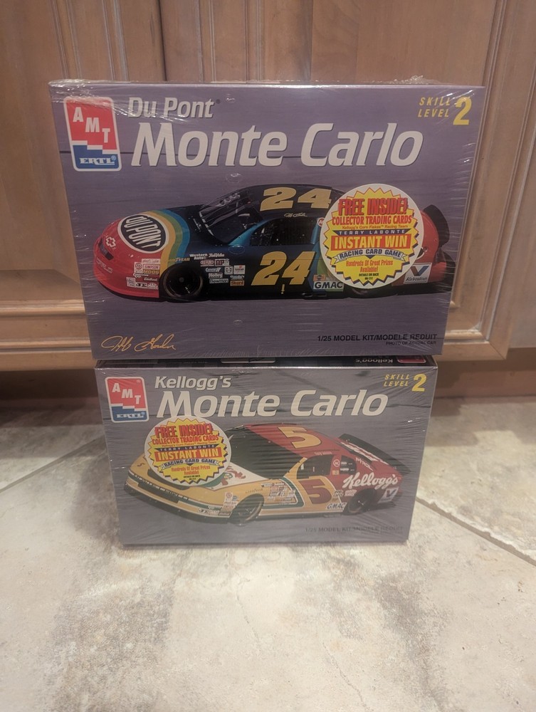 Lot Of 2 AMT Kellogg’s Monte Carlo model kit 1/25th scale #8187 #8190 Vintage