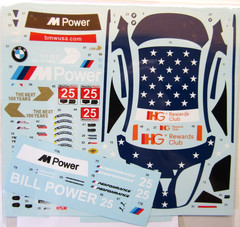 Decalpool 1/24 Scale BMW M6 GT3 RLL USA #25 GTLM ’16 Decal Sheet DP200 for B’max