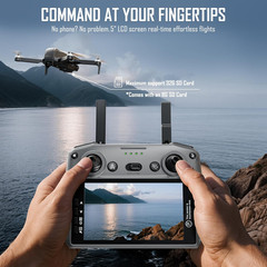 GPS Drone with 4K Camera for Adults, FPV RC Quadcopter, 5-Inch LCD Tablet Screen