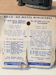 ROCO HO Minitanks Z-126.29 German Halftrack Quad AAA-Gun Customized Austria