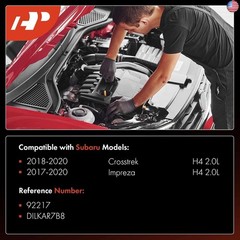 A-Premium Double Iridium Spark Plugs Compatible with Subaru Impreza 2017-2020,