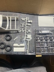 AMT Ertl 1:25 Ford Courier Model Kit Unassembled White Black Chrome Plastic 1977