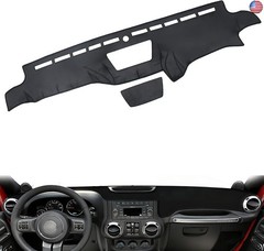 Dash Cover Mat Fit for Jeep Wrangler 2011 2012 2013 2014 2015 2016 2017 JK JKU