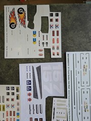 DECAL SHEET LOT 1/25 scale