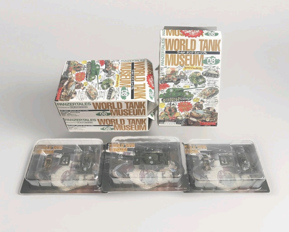 Takara 1:144 World Tank Museum Series 08 WW2 US Tanks Lot of 3 [B]