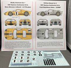 1/24 Starfighter Decals 2403 Ford GT Mk II Daytona 1967