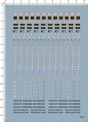 1/50 1/64 2-5mm Heavy Crane warning labels Model Kit Markings Water Slide Decal