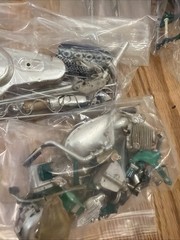 Vintage Model Motorcycle Parts Lot Misc Tires Engines And More