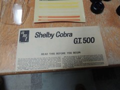 AMT Ford Mustang Shelby Cobra Model Kit Sealed Contents Unbuilt Open Box T397