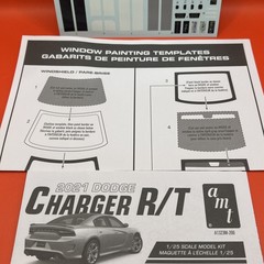 2021 Charger R/T AMT Decals Instructions Template Model Parts 1:25 New 7