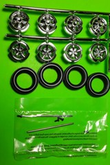1968 Volkswagen Beetle VW Bug 1/24 Chrome Mag Rim Hot Wheels Whitewall Tire