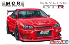 Aoshima 1/24 Scale The Tuned Car Model Kit MCR Nissan Skyline GT-R R34 BNR34 ’02