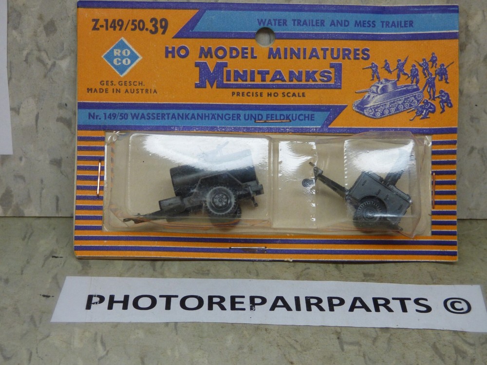 Roco Minitanks (New) WWII US M149 & M58 Mess & Water Trailer Set Lot #6903K©