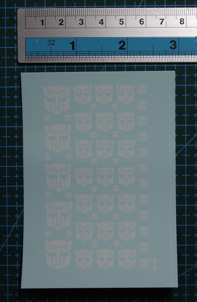 Water Slide Decals BXJG (white) 67
