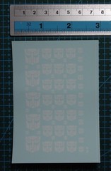 Water Slide Decals BXJG (white) 67