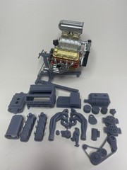 BLOWN BIG BLOCK CHEVY ENGINE with Stand 1/24th – 1/10th Scale kit MADE IN USA