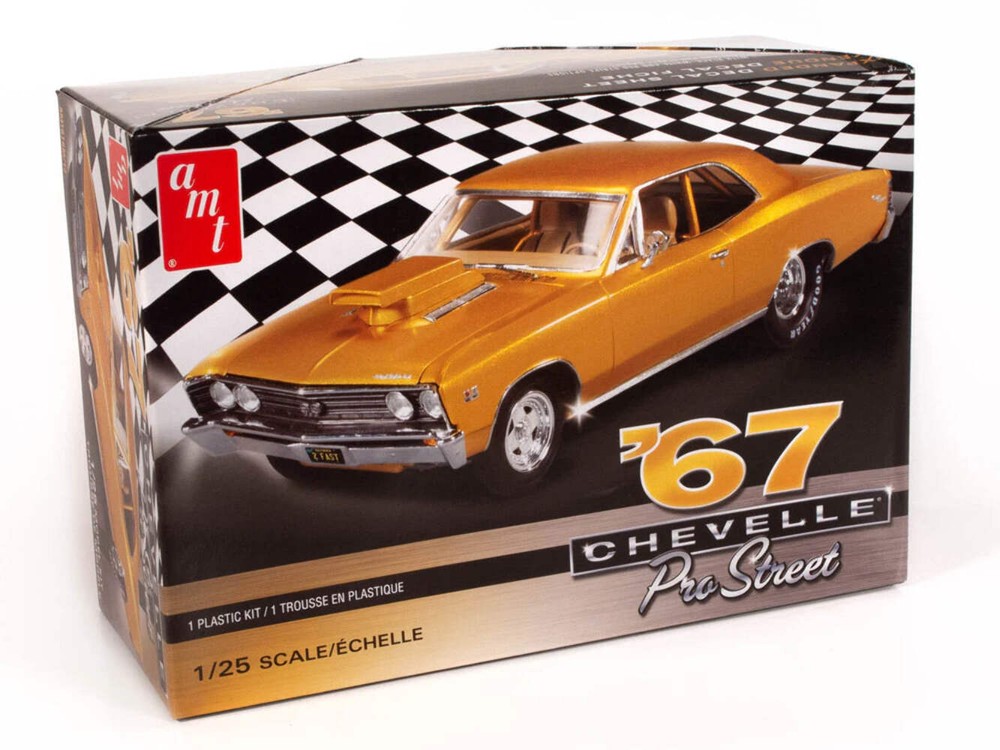 amt 876 1/25 1967 Chevy Chevelle Pro Street Skill Level 2 Plastic Model Kit