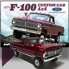 MOEBIUS MODELS 1230 1/25 1970 FORD F-100 CUSTOM CAB 4X4 PLASTIC MODEL KIT
