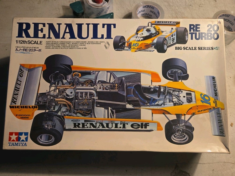 TAMIYA 1:12 Big Scale Series 24 RENAULT RE-20 TURBO Model Kit Highly Detailed