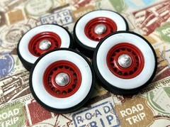 Resin 15-Inch “Artillery” Wheels, W/ Wide Whitewalls,1/24 1/25 Scale