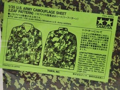 Tamiya 1/35 scale Vietnam US Army Soldiers Camouflage Sheet Leaf Pattern 66564