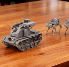 Takom 2223-NOBOX 1/35 ZRY-222 Unmanned Combat Ground Vehicle Robot Wolves System