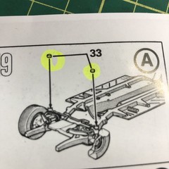 55 56 Chevy Bel Air Sedan Detailed CHASSIS W Instructions 1:25 LBR Model Parts