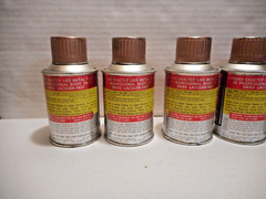 Vintage Pactra Diamond Flake Bronze Mist Spray Paint Factory Case of 6 Cans 1962