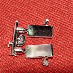 Chrome License Plates 1956 Chevy Bel Air 1:24 Scale Model Car Part Monogram