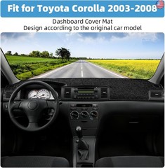 Dash Cover Mat for Toyota Corolla 2003 2004 2005 2006 2007 2008 Non-Slip