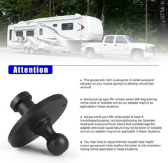 5Th Wheel Gooseneck Ball Hitch Adapter 2-5/16” Kingpin to Towing Receiver 20852