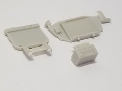 1958 Edsel Pacer RADIATOR , HOSE & BATTERY from AMT 1:25 Model Kit 58