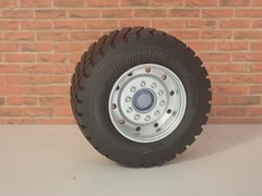 1/25 Scale Big Rig Semi Truck Bridgestone 24.5″ Wide Front Float Tires.