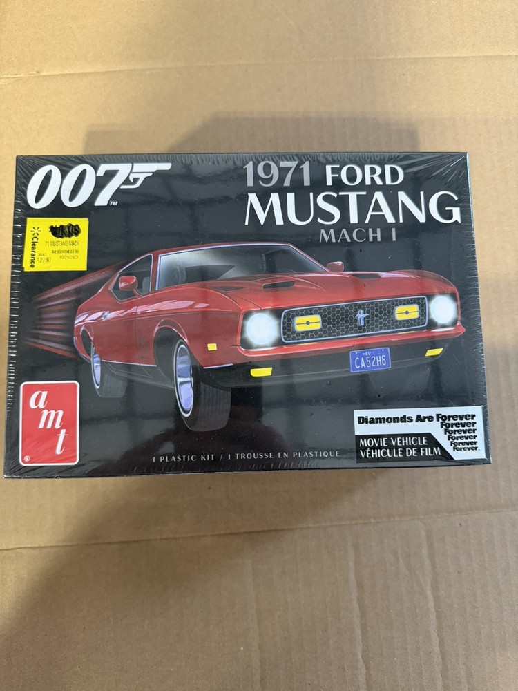 AMT 007 James Bond 1971 Ford Mustang Mach I Factory Sealed Kit 1:25 Kit 1187M