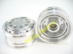 1/14 R/C Volvo FH16 Timber Truck ALLOY WHEEL Set re Tamiya 6X4 Tractor 56360