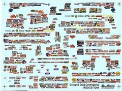 Slixx 7264 Grouped Drag Contingency 1/24 1/25 waterslide decal