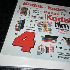 1/25 NASCAR Stock Car Chevrolet Kodak Film Decal Set #4